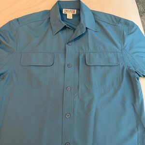 Pre-owned Duluth Blue Button-Up Long Sleeve Vented Shirt -M in great condition!